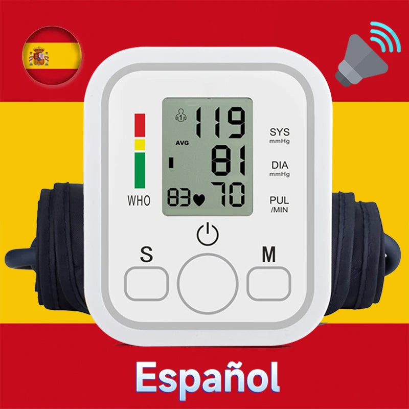 Tensiómetro Digital de Brazo con Monitor de Ritmo Cardíaco