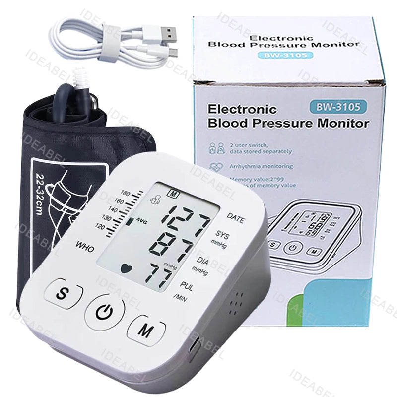 Tensiómetro Digital de Brazo con Monitor de Ritmo Cardíaco