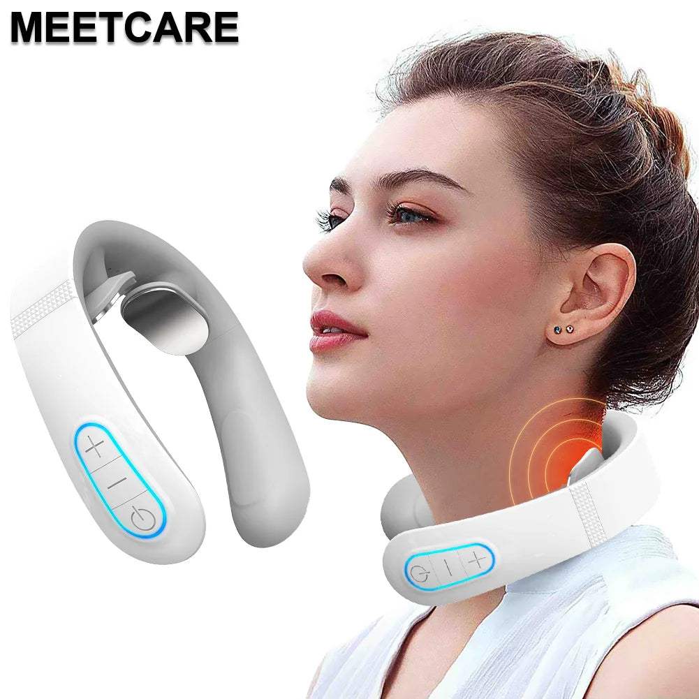 Masajeador Cervical Eléctrico EMS con Alivio de Dolor